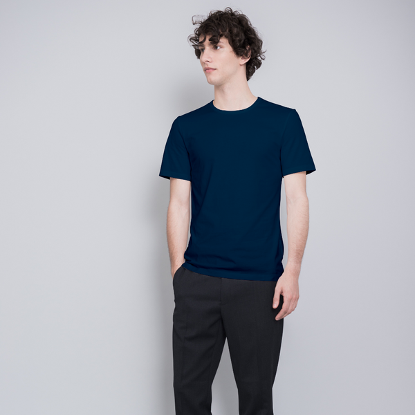 Navy blue Solid t-shirt - Voguevally - Proudly Indian