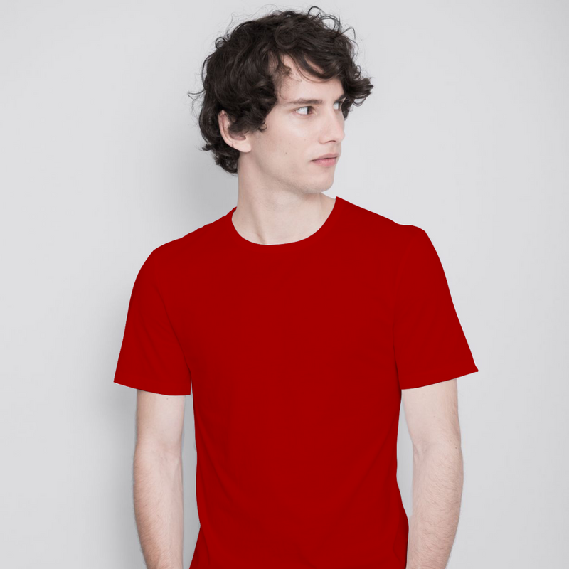 Red solid t-shirt - Voguevally - Proudly Indian