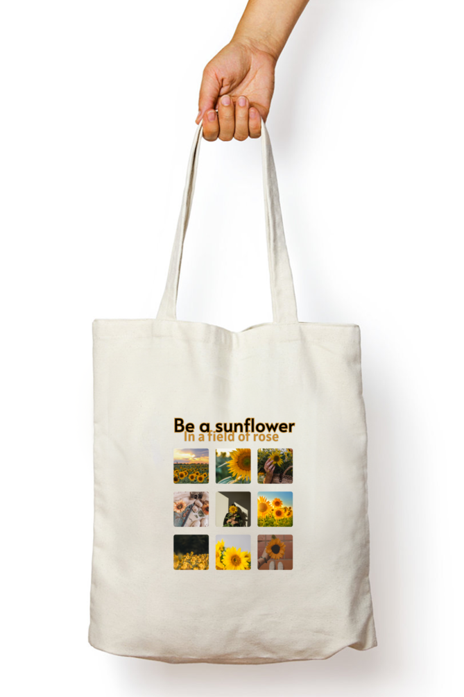 NON-ZIPPER TOTE BAG - Be a sunflower