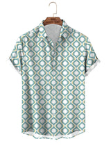 Men's Cotton Blend Printed Half Sleeves Shirt
