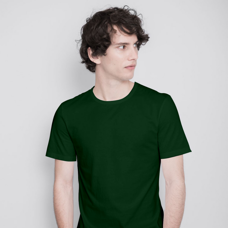 Olive green solid t-shirt - Voguevally - Proudly Indian