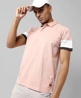 Campus Sutra Cotton Blend Solid Half Sleeves Mens Polo T-Shirt
