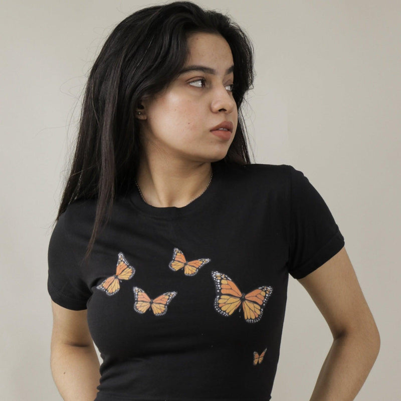 Butterfly Printed crop top