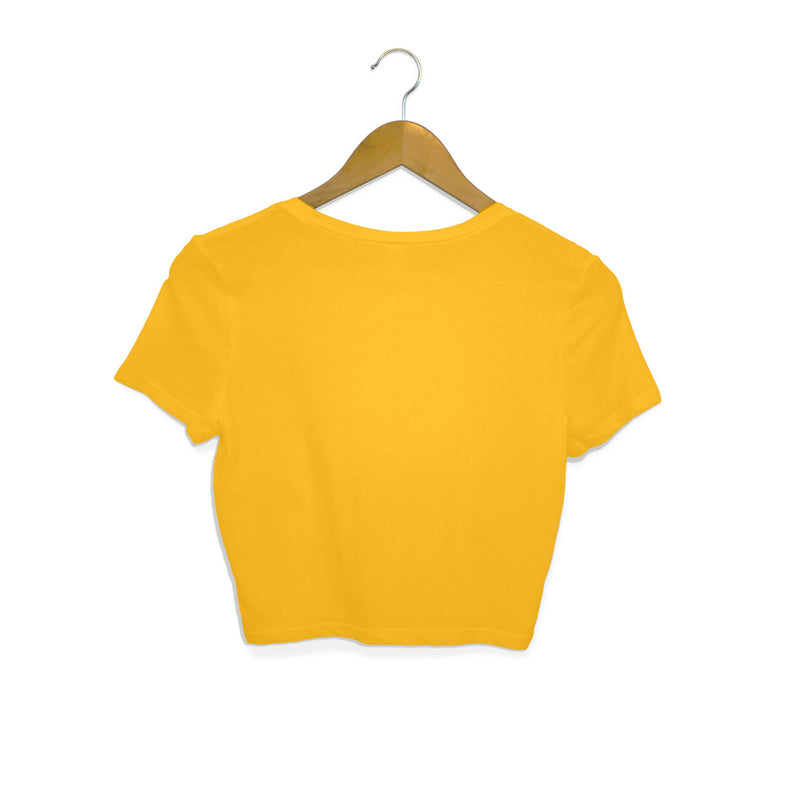 Golden Yellow Plain Crop Top - Voguevally - Proudly Indian