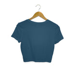 Navy Blue Plain Crop Top - Voguevally - Proudly Indian