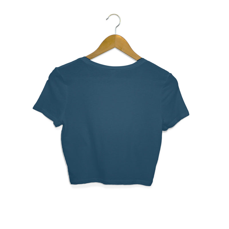 Navy blue solid crop top - Voguevally - Proudly Indian