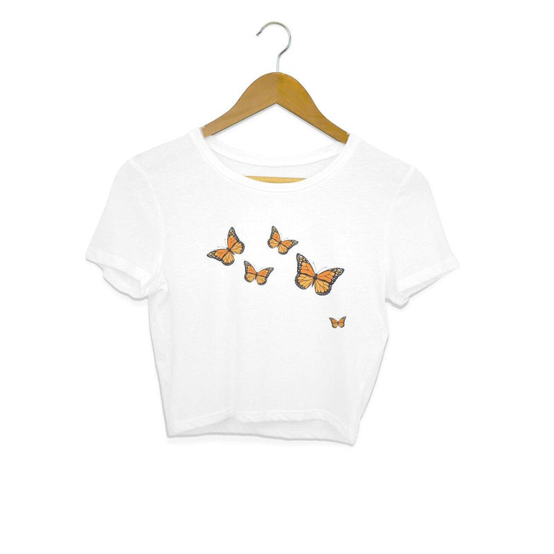 Butterfly Printed crop top - Voguevally - Proudly Indian