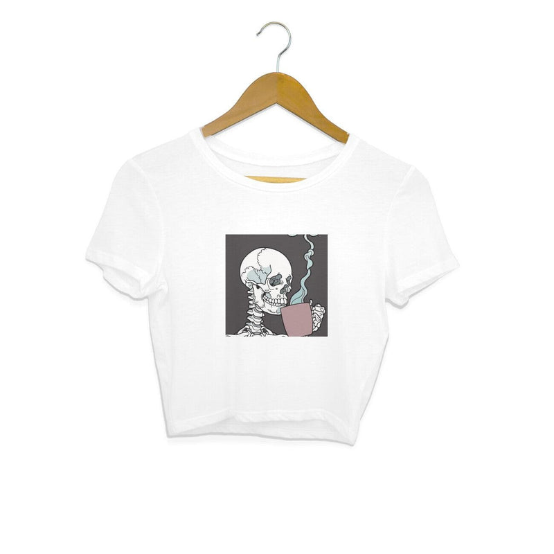 Skull Printed crop top - Voguevally - Proudly Indian