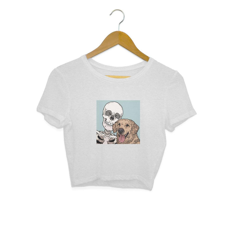 Skull and dog crop top - Voguevally - Proudly Indian