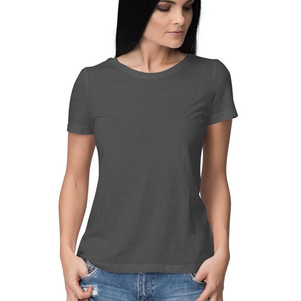 Charcoal grey Plain t-shirt - Voguevally - Proudly Indian