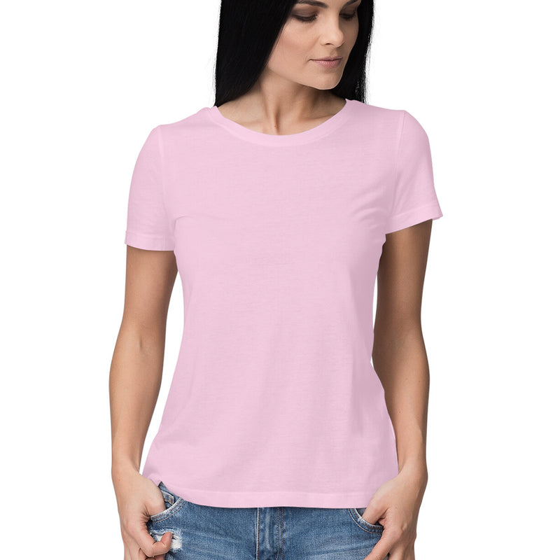 Light Pink Plain T-shirt - Voguevally - Proudly Indian