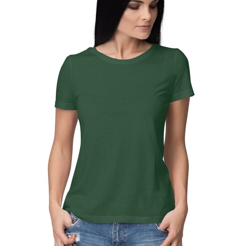 Olive Green Plain T-shirt - Voguevally - Proudly Indian