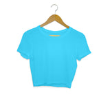 Sky Blue Plain Crop Top - Voguevally - Proudly Indian