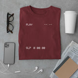 Play pause round neck full sleeve mens t-shirt